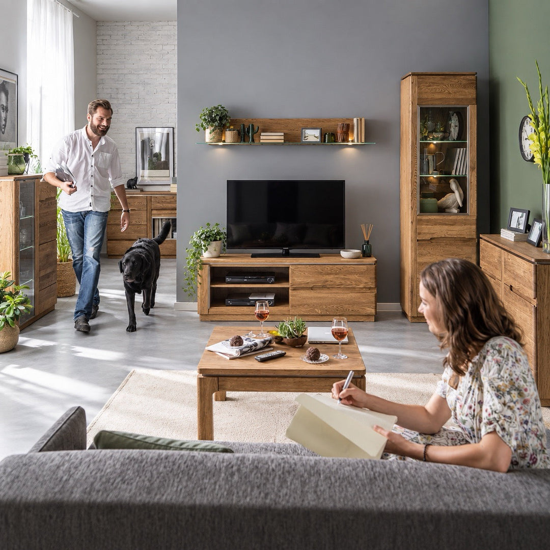 Móvel de TV em madeira de carvalho MONTENEGRO 24 | LoftStory