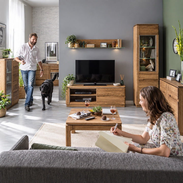 Móvel de TV em madeira de carvalho MONTENEGRO 24 | LoftStory
