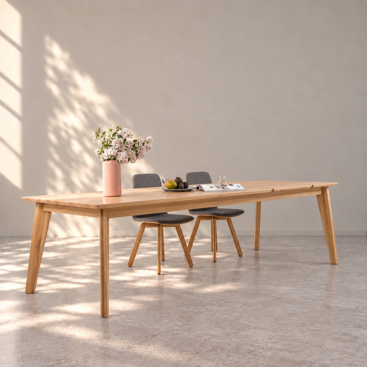 Tavolo da pranzo allungabile in rovere massello KAMBIO 2 | VESKOR
