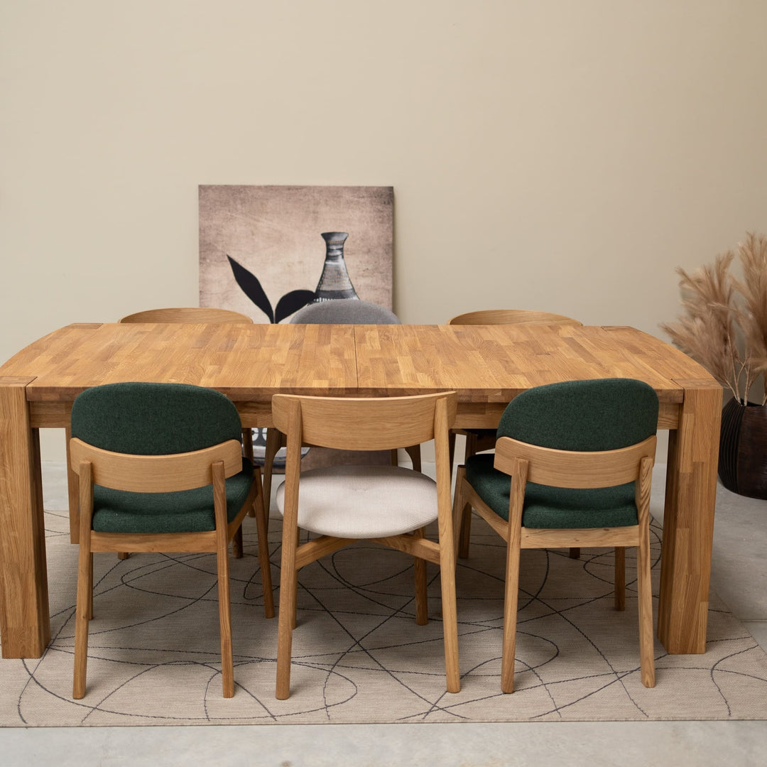 Tavolo da pranzo rettangolare allungabile in legno di rovere BALDER fino a 5 m | NordicStory