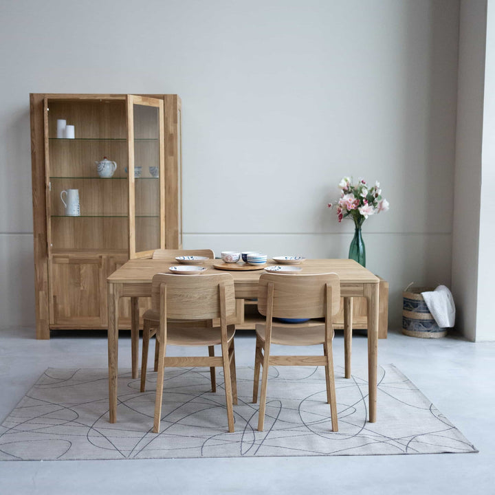 Mesa de jantar extensível em carvalho maciço BERGAMO | NordicStory