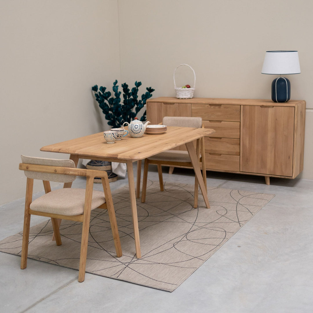 Table de salle à manger fixe en bois massif SWEDEN | NordicStory