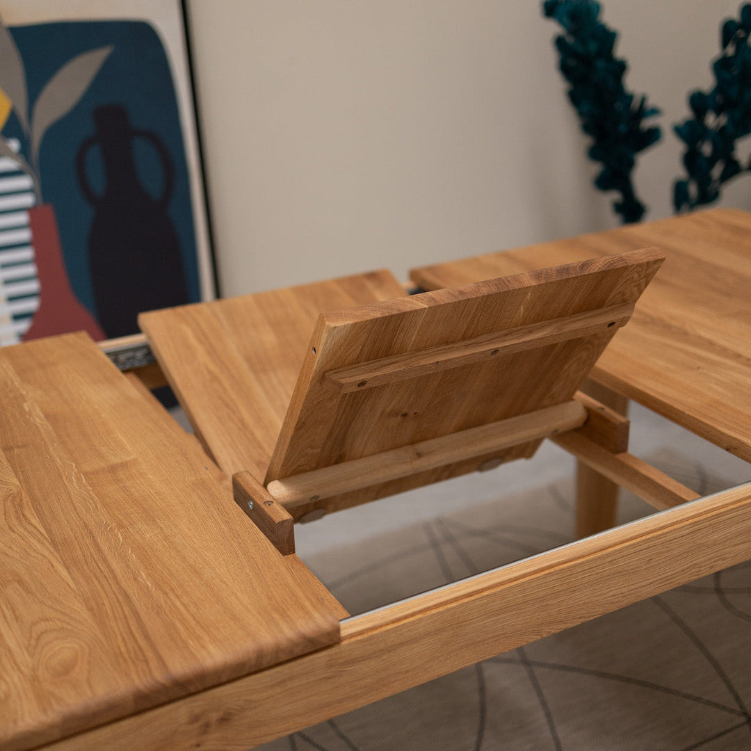 Table de salle à manger à rallonges en chêne massif KODAMA | NordicStory