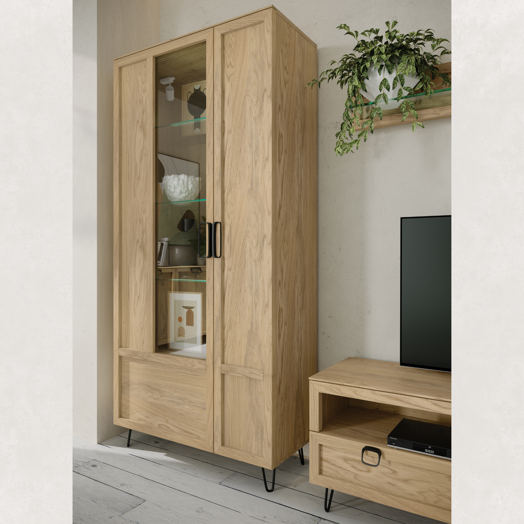 Mueble TV de roble LIMBO 25, 160×42×53 cm | VESKOR