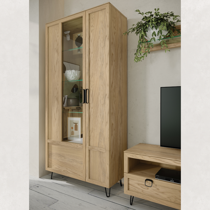 Mueble TV de roble LIMBO 25, 160×42×53 cm | VESKOR