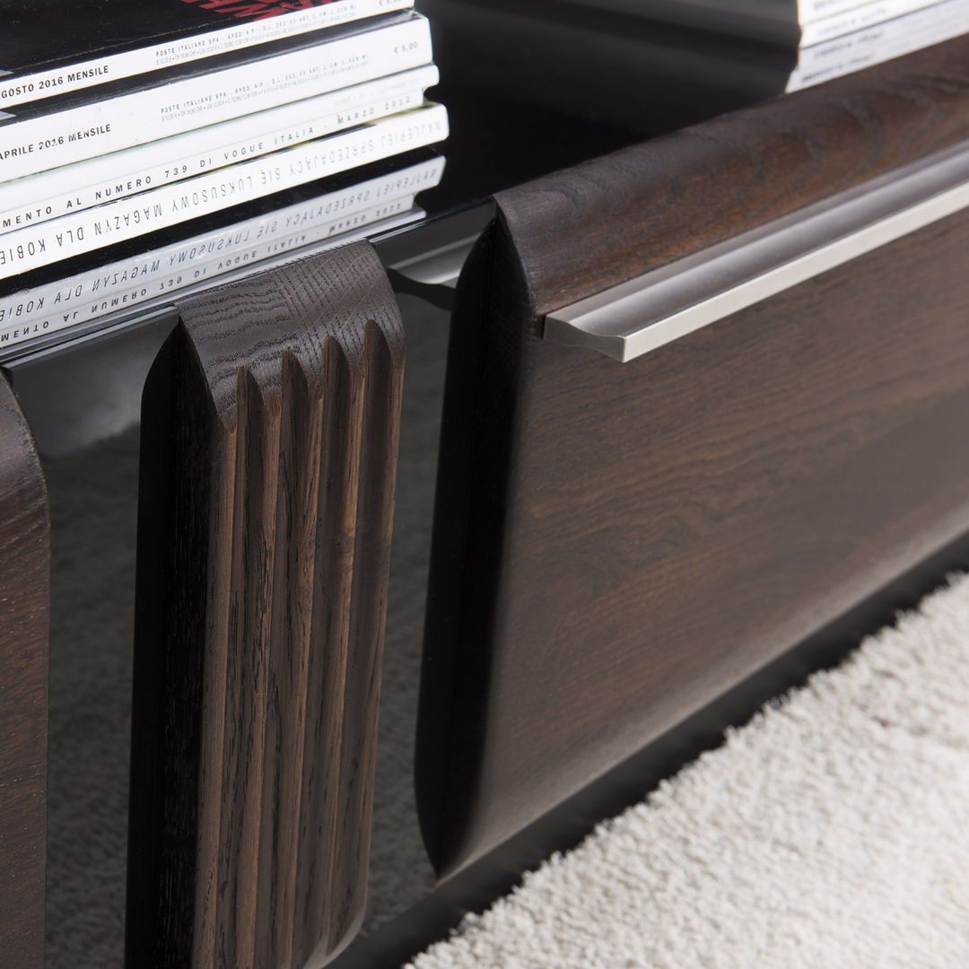 Mueble TV de roble PORTI 25, 160x51x42 cm. | VESKOR