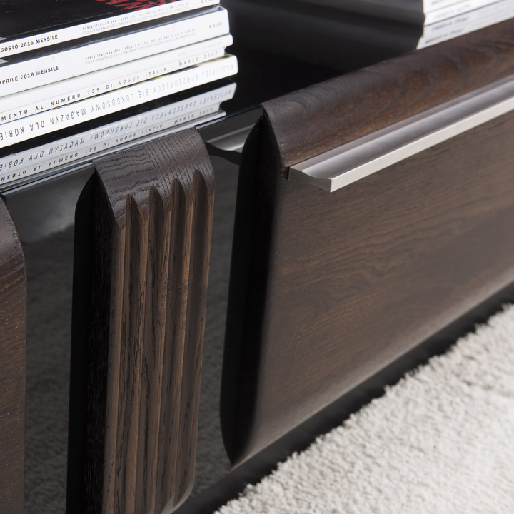 Mueble TV de roble PORTI 25, 160x51x42 cm. | VESKOR