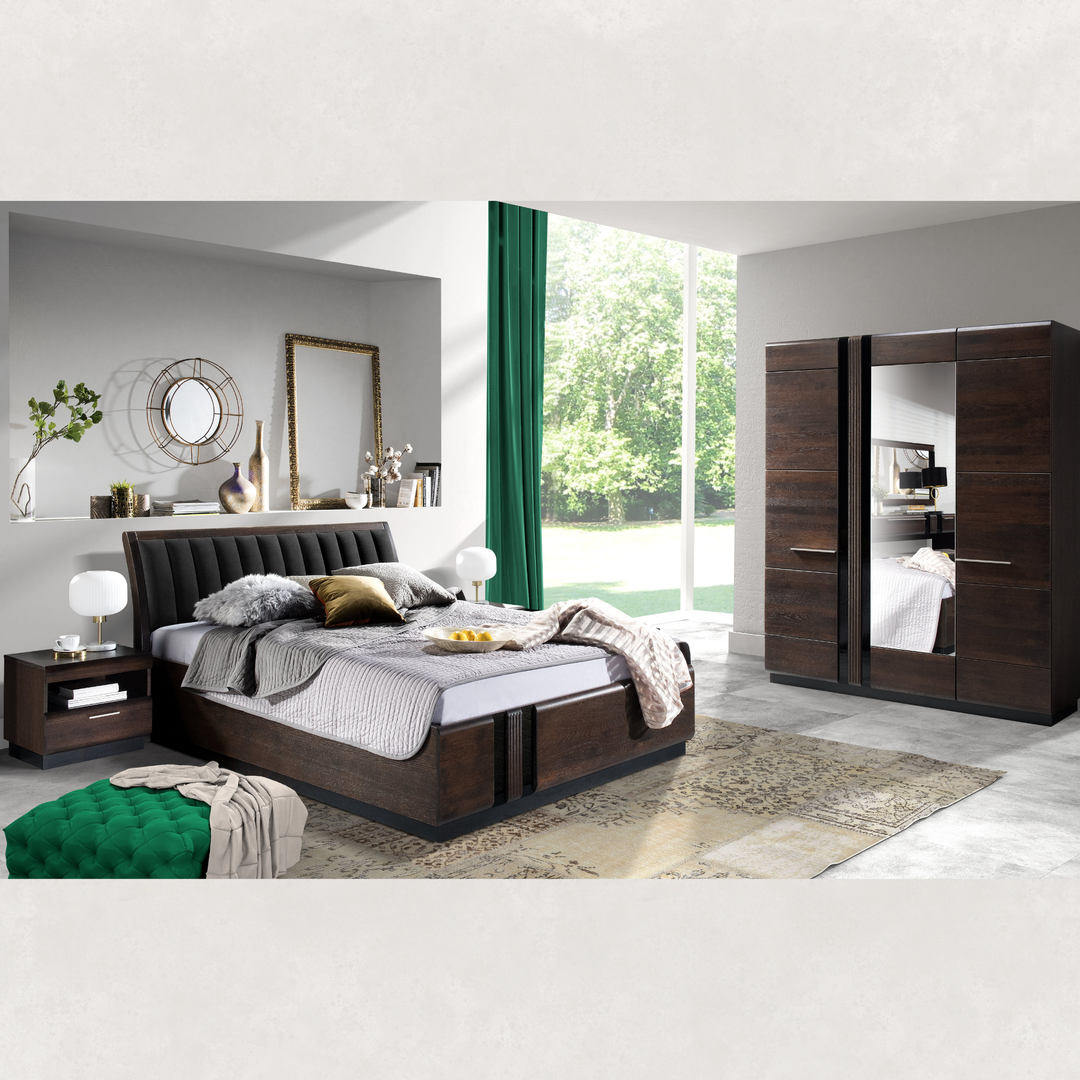 Mesita de noche de roble PORTI 79, 50x45x42 cm. | VESKOR