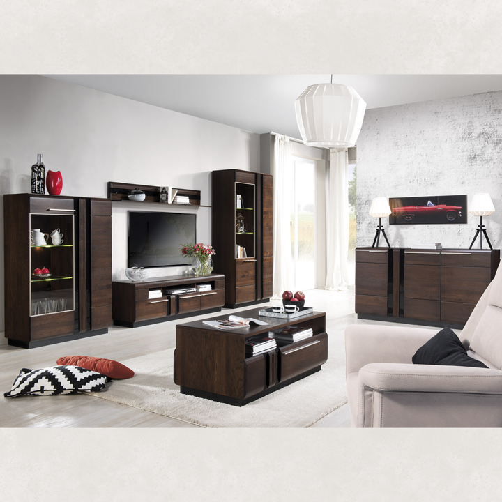 Vitrina de roble PORTI 10, 66x198x42 cm. | VESKOR