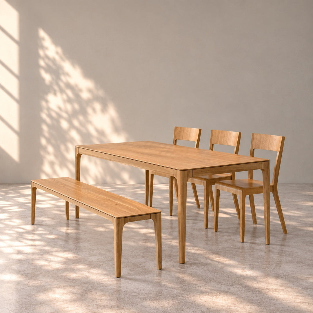 Table de salle à manger à rallonges en chêne massif CREATIV | VESKOR