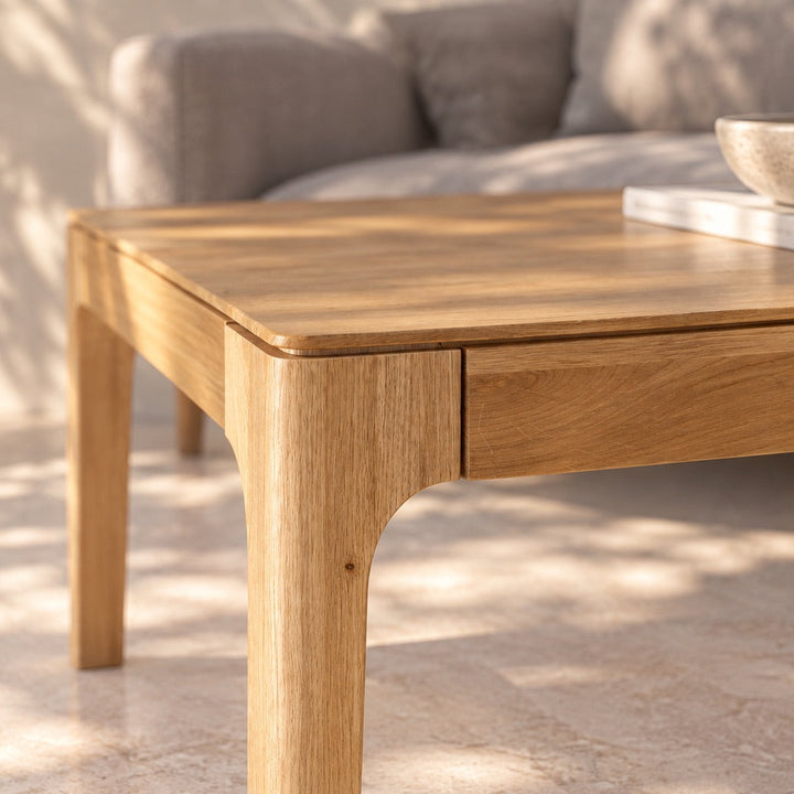 Mesa de centro madera maciza de roble CREATIV | VESKOR