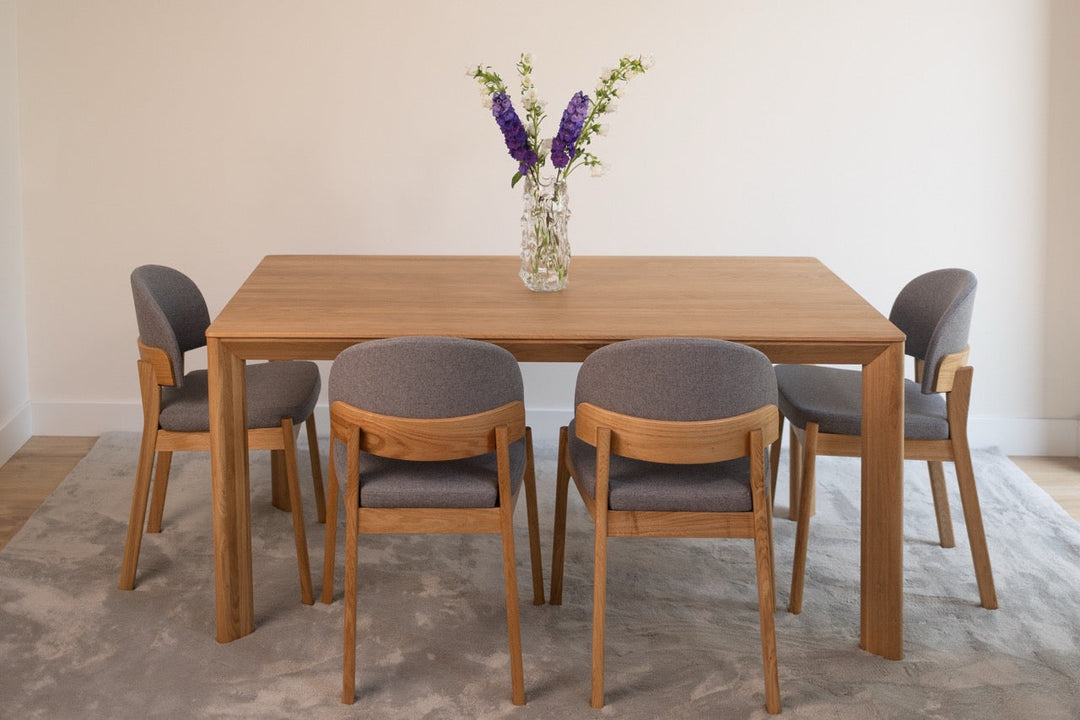 Table de salle à manger fixe en bois massif DITA | VESKOR