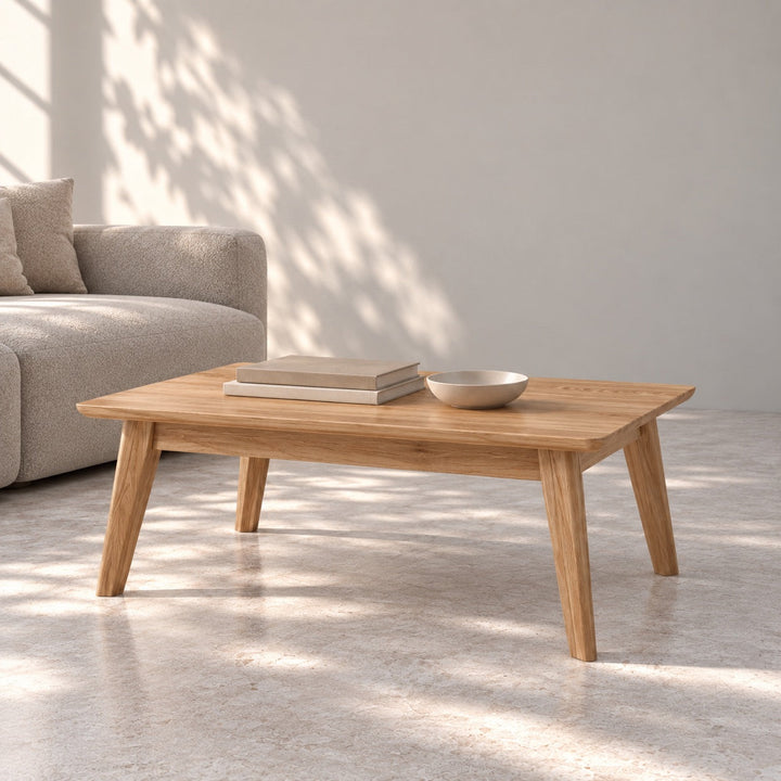 Mesa de centro madera maciza de roble PREMIER | VESKOR