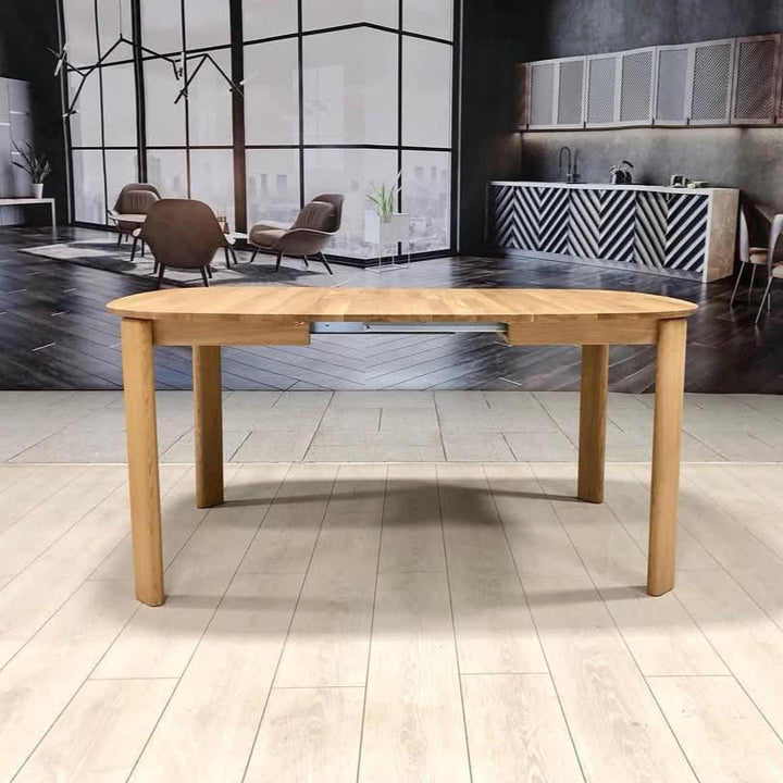Tavolo da pranzo rotondo allungabile in rovere massiccio Victoria | NordicStory