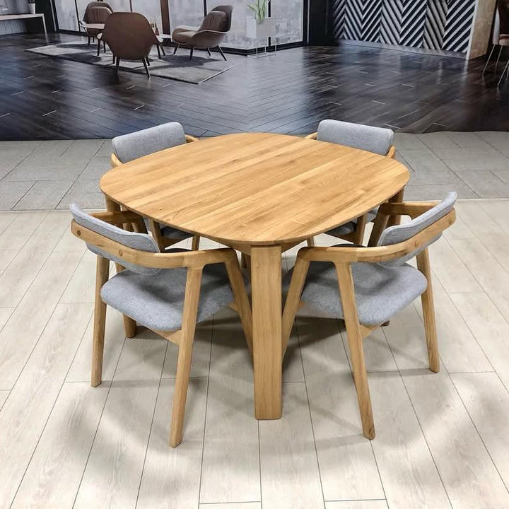 Tavolo da pranzo rotondo allungabile in rovere massiccio Victoria | NordicStory