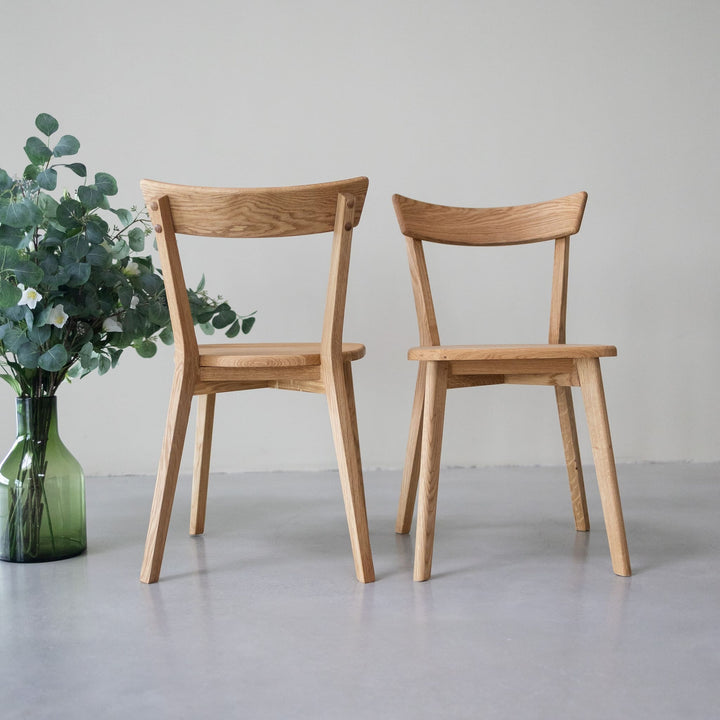 Pack de 2 o 4 Sillas de comedor madera maciza roble VICTORIA | VESKOR