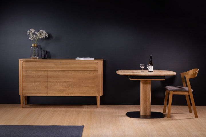 Mesa de comedor fija madera maciza LUNA | KARPIS