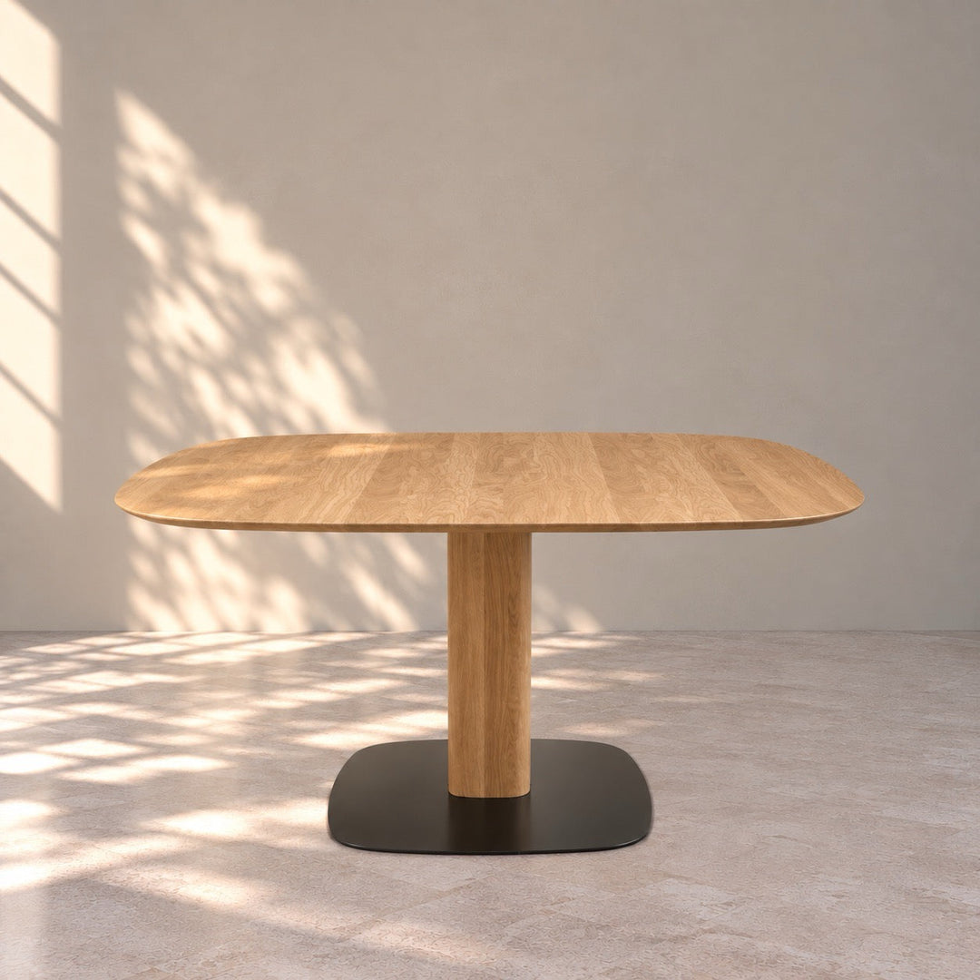 Table de salle à manger fixe en chêne massif LUNA | VESKOR