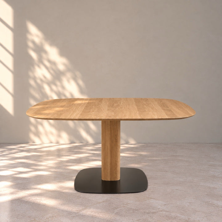 Table de salle à manger fixe en chêne massif LUNA | VESKOR