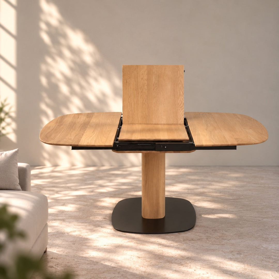Table à manger extensible en chêne massif LUNA | VESKOR
