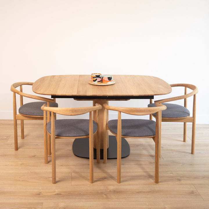 Table à manger extensible en chêne massif LUNA | VESKOR