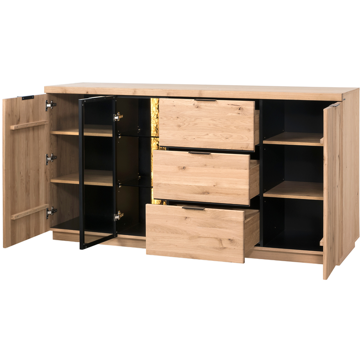 Cómoda de roble NAPOLI 20, 180×46×92 cm | VESKOR