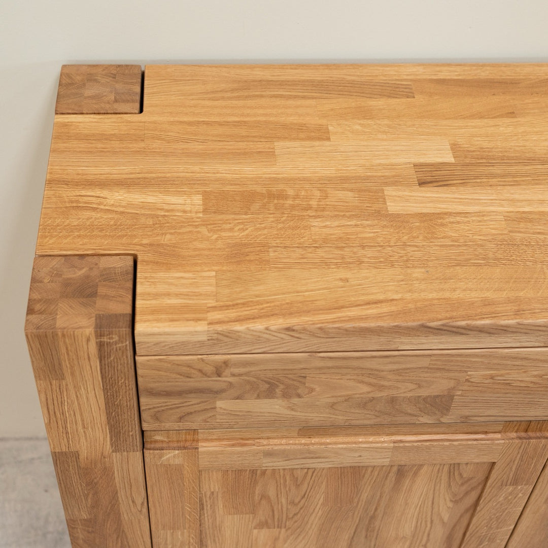 Aparador de madera maciza roble BALDER, 160x44x82 cm. | VESKOR