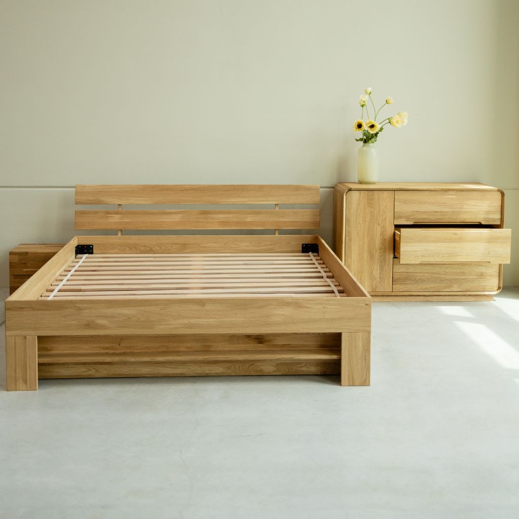 Estructura de cama de madera Florencia   -  Embargosalobestia