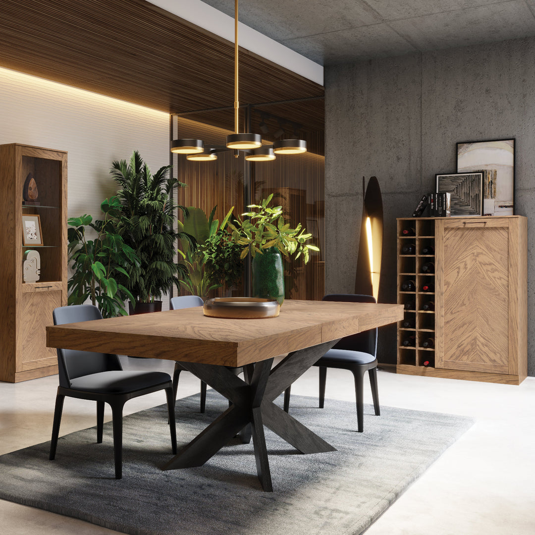 Mueble bar de roble rústico aceitado COZY 15, 100×140×50 cm | VESKOR