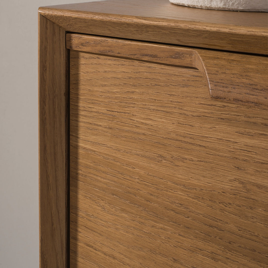 Cómoda de roble rústico LEO 12, 105×49,5×100,7 cm | VESKOR
