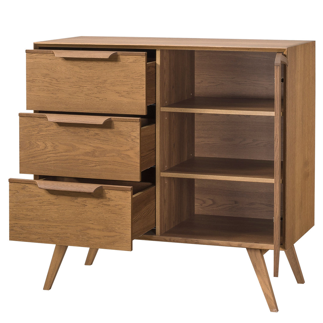 Cómoda de roble rústico LEO 12, 105×49,5×100,7 cm | VESKOR