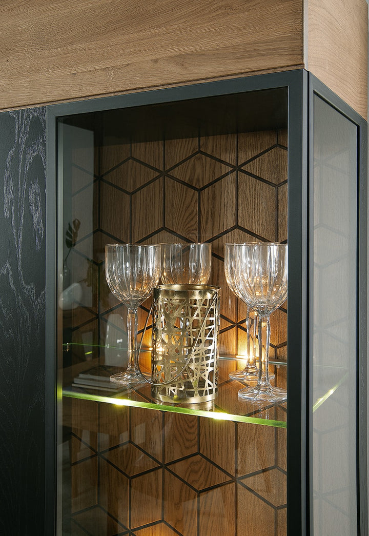 VESKOR Muebles de madera roble Mozaik, vitrina, aparador, cómoda, mesa de comedor, mesa de centro, diseño moderno, elegante, nórdico