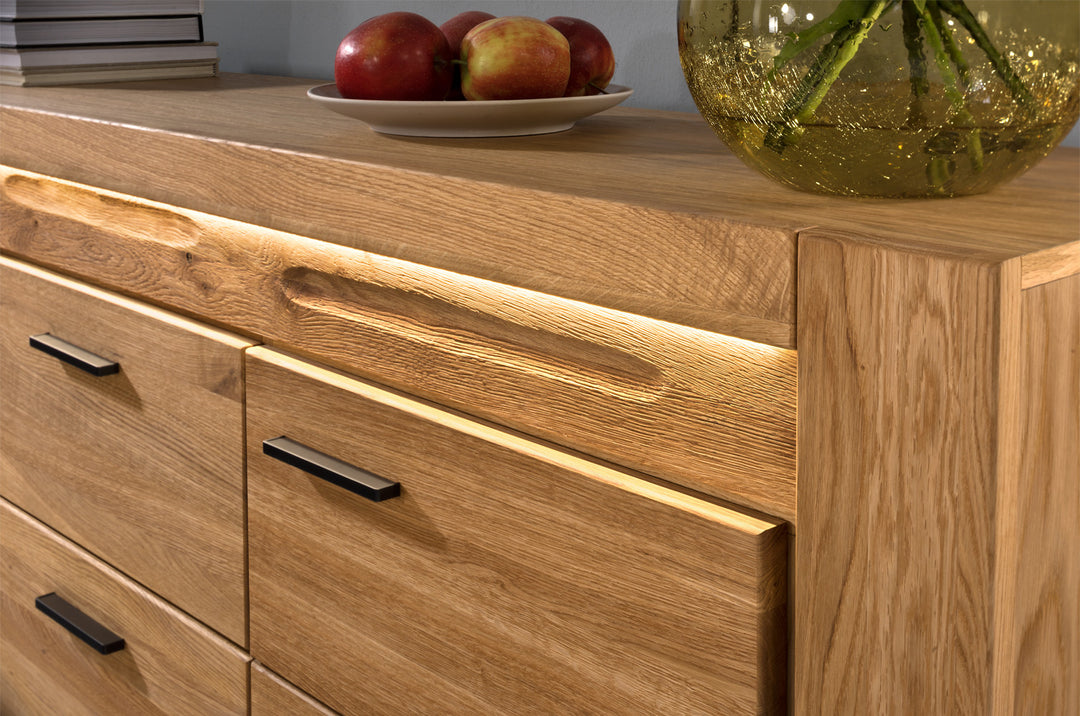 Cómoda madera de roble miel VELVET 75, 105x42x110 cm. | VESKOR