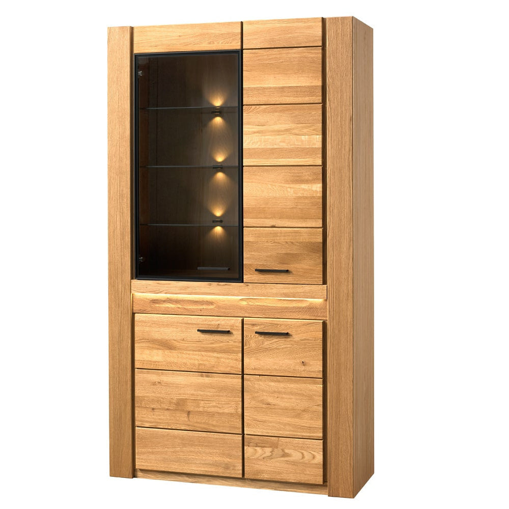 Vitrina madera de roble VELVET 12, 110x42x200 cm. | VESKOR