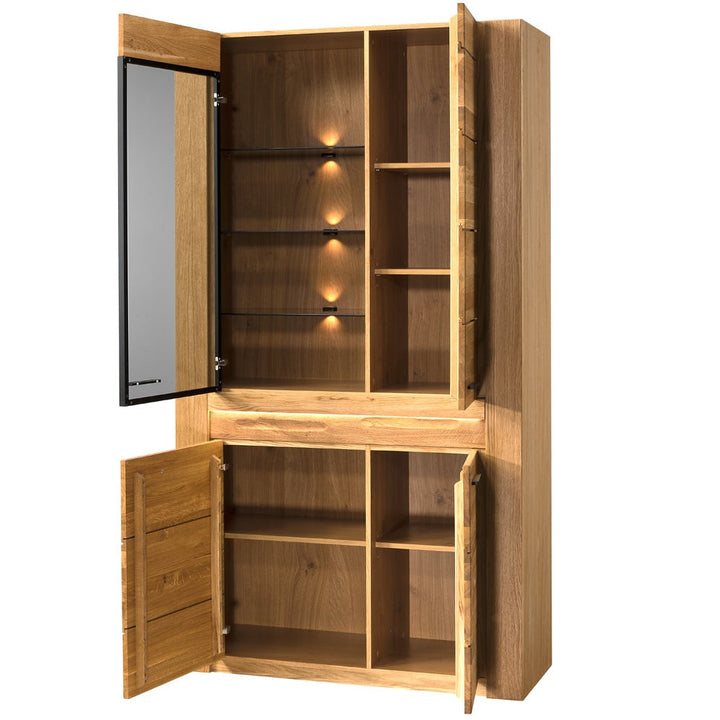 Vitrina madera de roble VELVET 12, 110x42x200 cm. | VESKOR