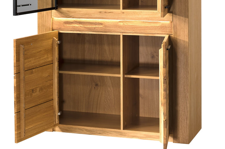 Vitrina madera de roble VELVET 12, 110x42x200 cm. | VESKOR