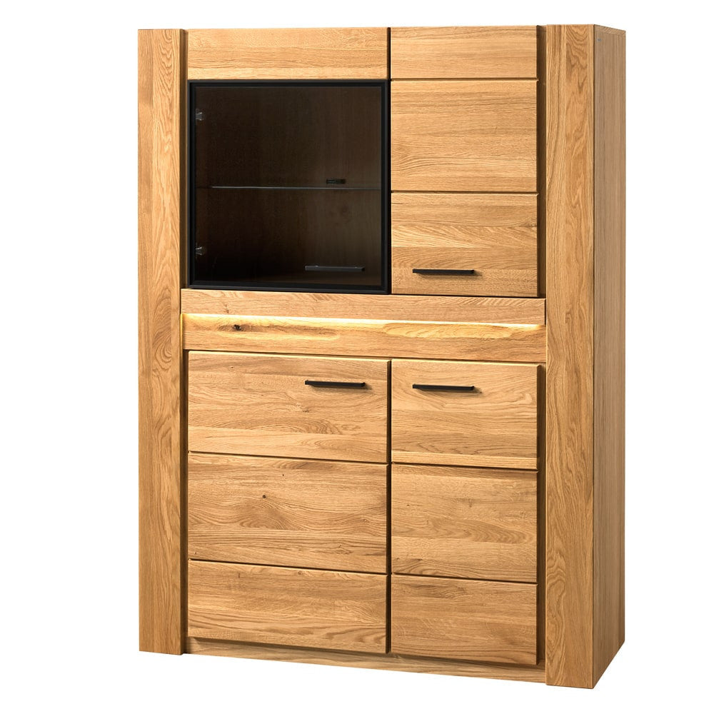 Vitrina madera de roble miel VELVET 15, 110x42x150 cm. | VESKOR