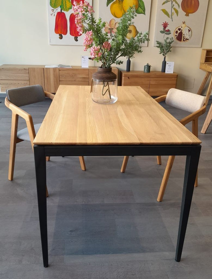 VESKOR Mesa de comedor de madera maciza roble MADRID Mueble nórdico moderno