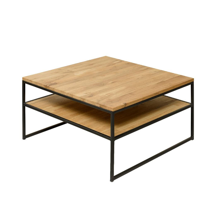 VESKOR mesa de centro madera maciza roble mueble nórdico moderno