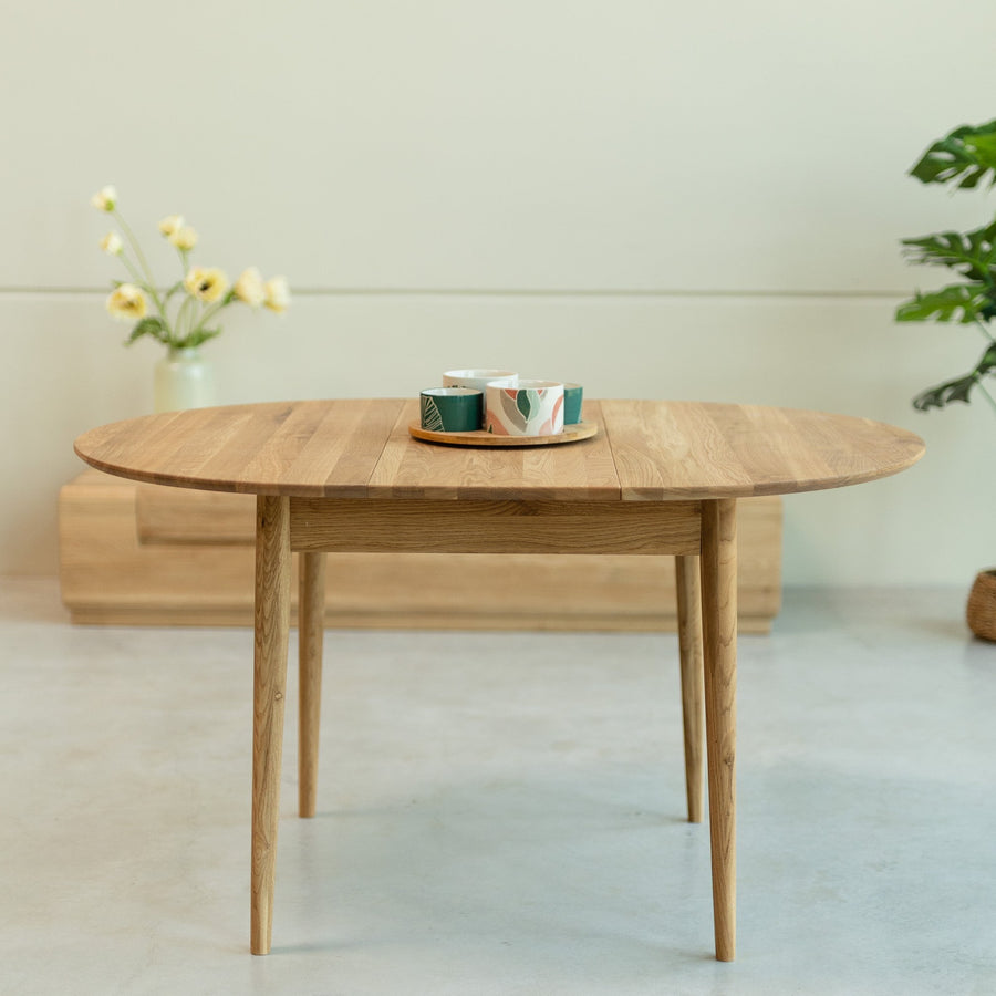 Mesa extensible de comedor de madera maciza de roble Mauritz 1 180 x 90 x  75 cm