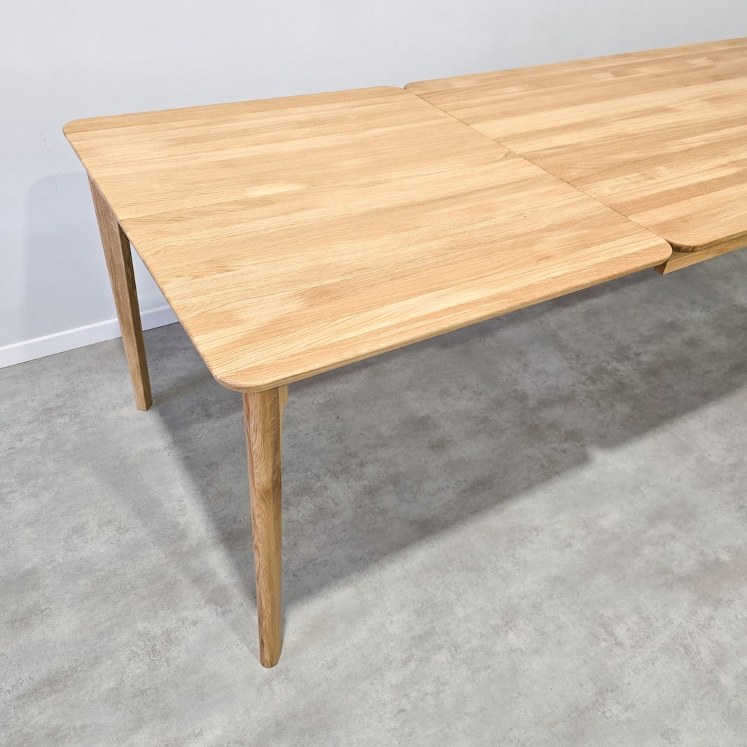 VESKOR Mesa de comedor extensible de madera maciza roble ASTRID