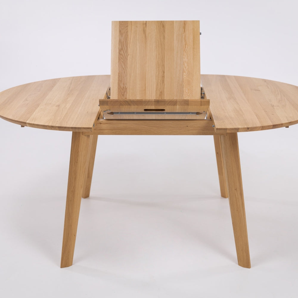 Mesa de comedor extensible redondade madera maciza SAGA | KARPIS