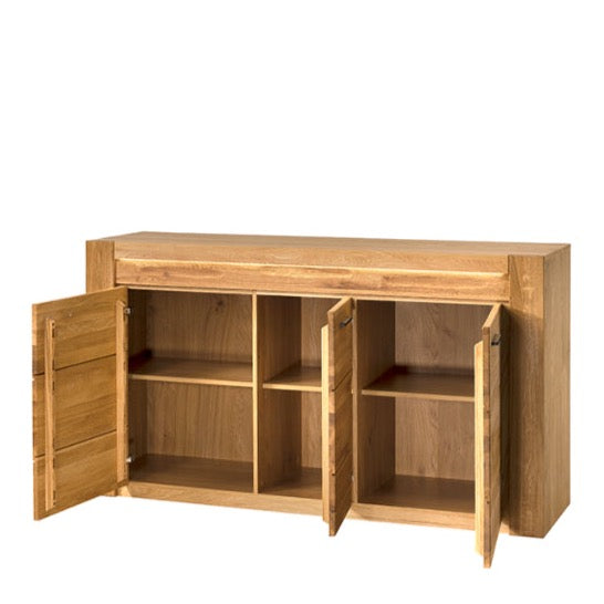 VESKOR Aparador de madera maciza de roble de la colección Londres. Mueble nórdico con un diseño moderno 