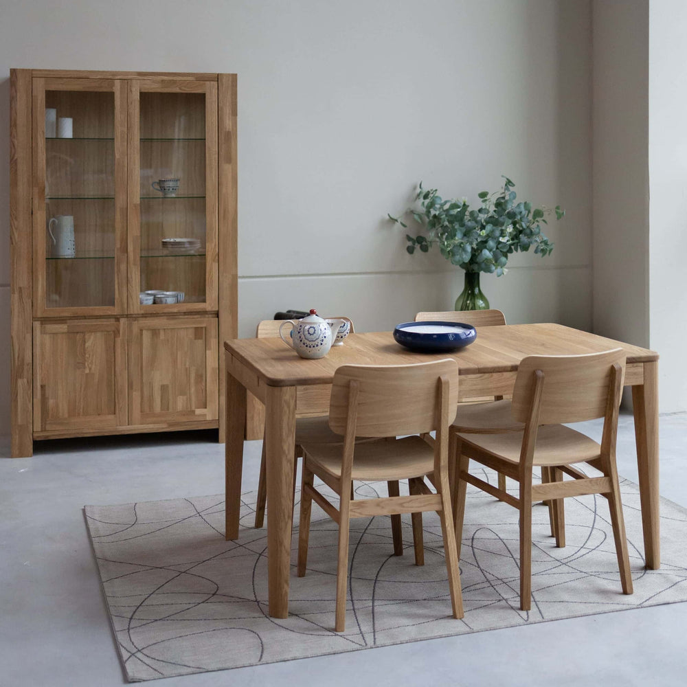 VESKOR Mesa de comedor extensible rectangular de madera de roble DANIA sostenible estilo nordico Mobel.Store