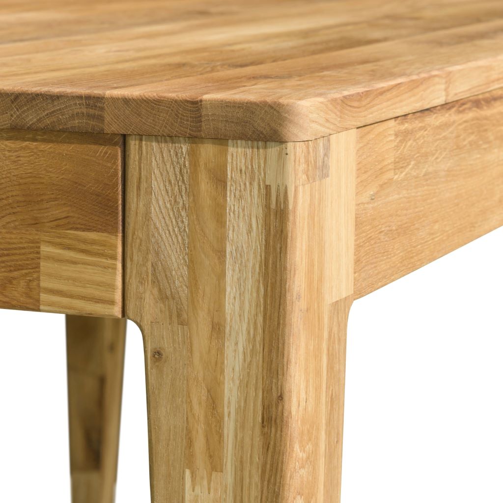 VESKOR Mesa de comedor de madera maciza de roble LUKAS  mueble nórdico moderno
