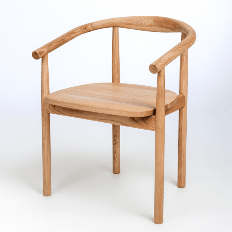 VESKOR Gepolsterter Stuhl aus massiver Eiche aus der Kollektion Lea Nordische Möbel mit modernem Design Mobel.Store