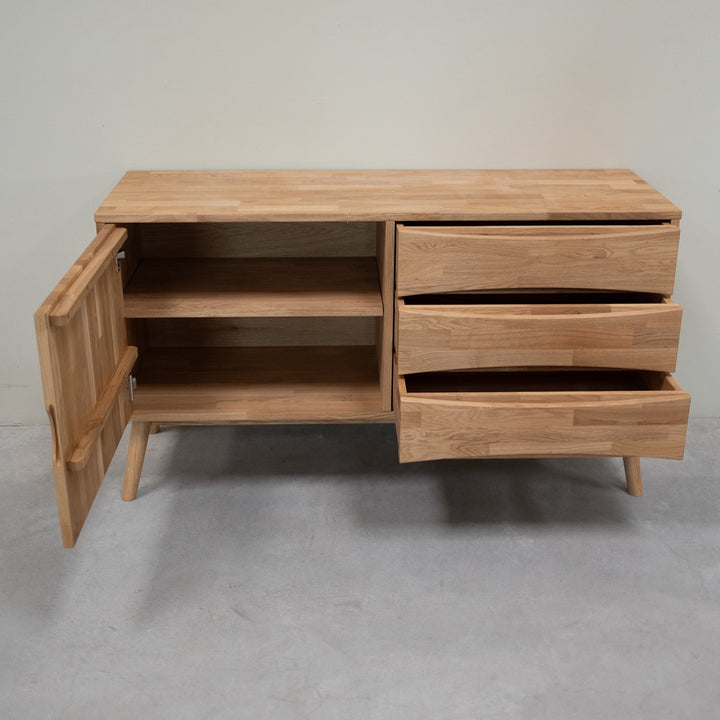 VESKOR Aparador de madera de roble comoda de roble macizo sostenible