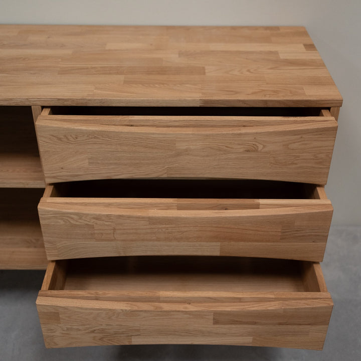 VESKOR Aparador de madera de roble comoda de roble macizo sostenible