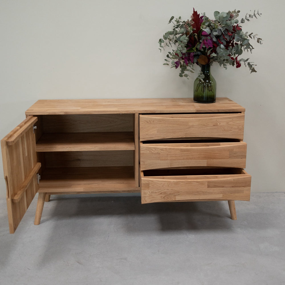 VESKOR Aparador de madera de roble comoda de roble macizo sostenible