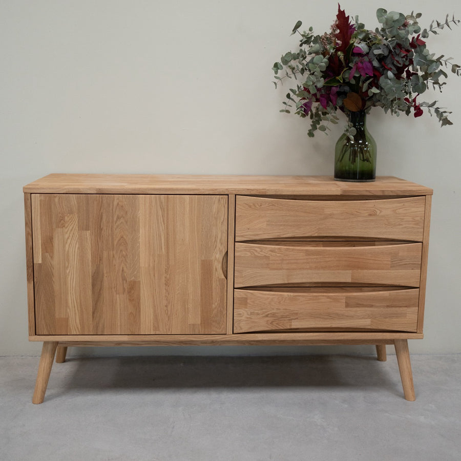 VESKOR Aparador de madera de roble comoda de roble macizo sostenible